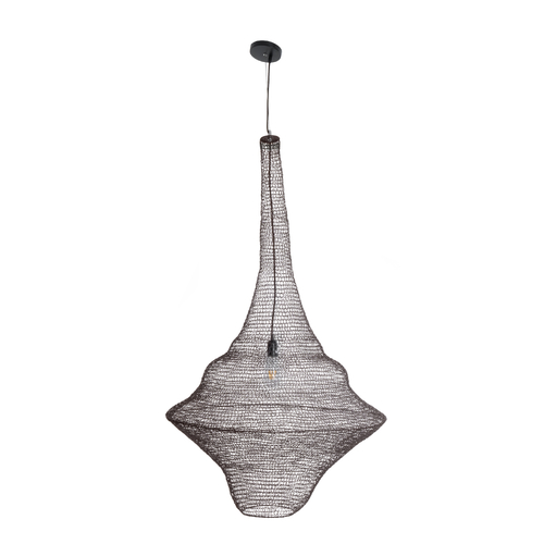 GLOBOSTAR® KENTUCKY 01878 Vintage Κρεμαστό Φωτιστικό Οροφής με Ντουί 1 x E27 AC 220-240V IP20 - Καφέ - Μ80 x Π80 x Υ140cm