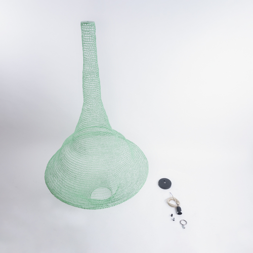 GLOBOSTAR® KENTUCKY 01879 Vintage Κρεμαστό Φωτιστικό Οροφής με Ντουί 1 x E27 AC 220-240V IP20 - Τιρκουάζ - Μ80 x Π80 x Υ140cm