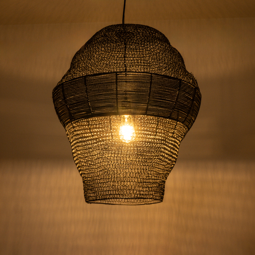 GLOBOSTAR® KENTUCKY 01912 Vintage Κρεμαστό Φωτιστικό Οροφής με Ντουί 1 x E27 AC 220-240V IP20 - Μαύρο - Μ60 x Π60 x Υ70cm