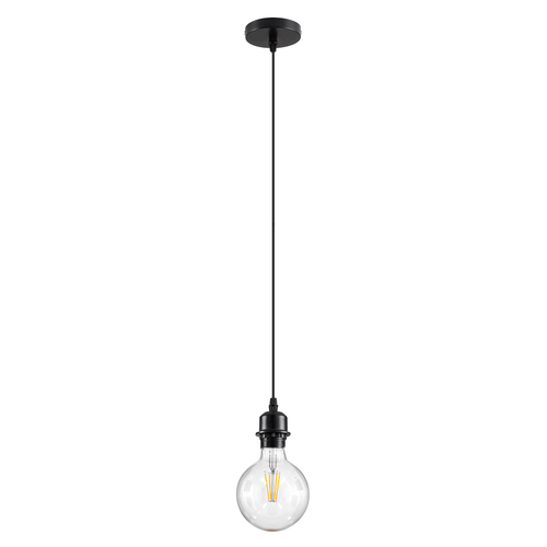 GLOBOSTAR® HANNA 36218 Boho Κρεμαστό Φωτιστικό Οροφής με Ντουί 1 x E27 AC 220-240V IP20 - Μαύρο - Μ4 x Π4 x Υ110cm