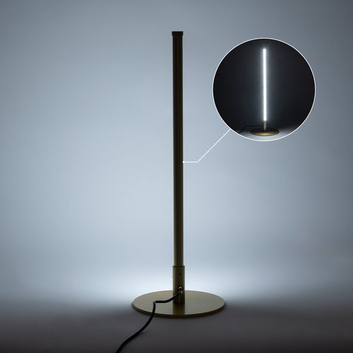 GloboStar® DALUMA 60469 Επιτραπέζιο Φωτιστικό LED CCT 8W 880lm 200° AC 220-240V - All In One Ψυχρό 6000k+Φυσικό 4500k+Θερμό 2700k Μ15 x Π15 x Υ46cm - Χρυσό - 3 Χρόνια Εγγύηση