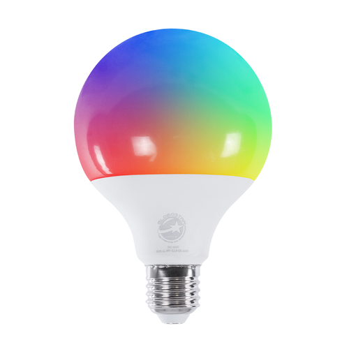 GLOBOSTAR® SMARTME 60491 Λάμπα E27 G95 Smart Home WiFi με Λειτουργία μέσω Tuya APP LED 13W 1300lm 260° AC 220-240V IP20 Πολύχρωμο RGBW+WW Dimmable - Bridgelux Chip - Μ9.5 x Π9.5 x Υ13.5cm - 3 Χρόνια Εγγύηση