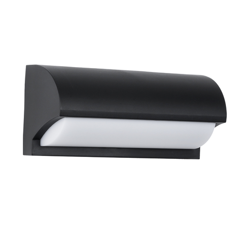 GLOBOSTAR® HORIZON 60693 Μοντέρνο Φωτιστικό Τοίχου - Απλίκα LED 15W 1575lm 120° AC 220-240V Αδιάβροχο IP65 Φυσικό Λευκό 4500K - Bridgelux SMD Chip - Μαύρο Ματ - Μ23.5 x Π11 x Υ10cm - 3 Χρόνια Εγγύηση