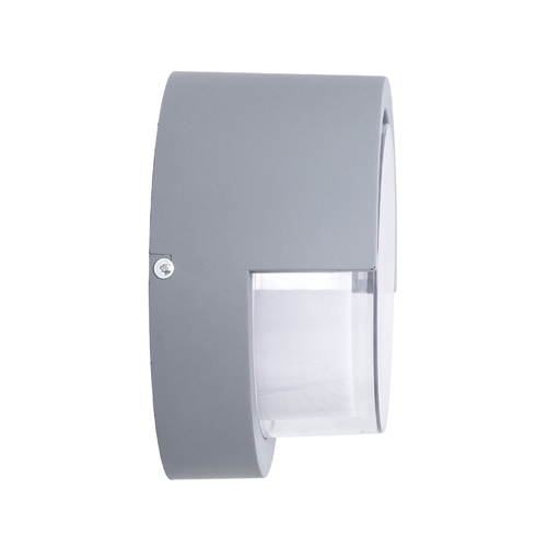 GLOBOSTAR® APEX 60765 Μοντέρνο Φωτιστικό Τοίχου - Απλίκα LED 10W 1050lm 120° AC 220-240V Αδιάβροχο IP65 Φυσικό Λευκό 4500K - Bridgelux SMD Chip - Γκρι - Μ17 x Π17 x Υ9cm - 3 Χρόνια Εγγύηση