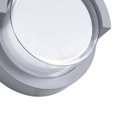 GLOBOSTAR® APEX 60765 Μοντέρνο Φωτιστικό Τοίχου - Απλίκα LED 10W 1050lm 120° AC 220-240V Αδιάβροχο IP65 Φυσικό Λευκό 4500K - Bridgelux SMD Chip - Γκρι - Μ17 x Π17 x Υ9cm - 3 Χρόνια Εγγύηση