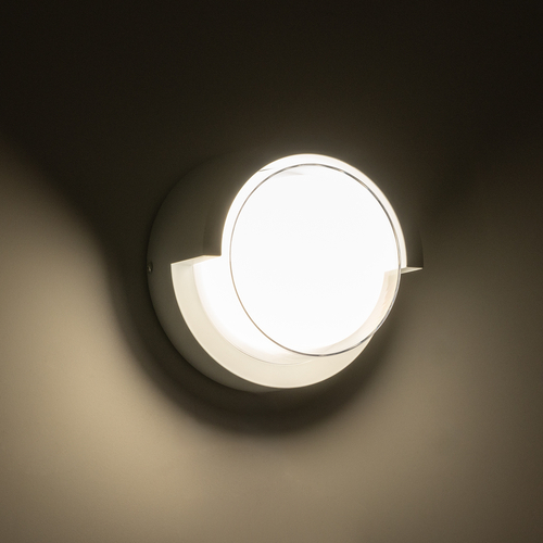 GLOBOSTAR® APEX 60766 Μοντέρνο Φωτιστικό Τοίχου - Απλίκα LED 10W 1050lm 120° AC 220-240V Αδιάβροχο IP65 Φυσικό Λευκό 4500K - Bridgelux SMD Chip - Λευκό Ματ - Μ17 x Π17 x Υ9cm - 3 Χρόνια Εγγύηση