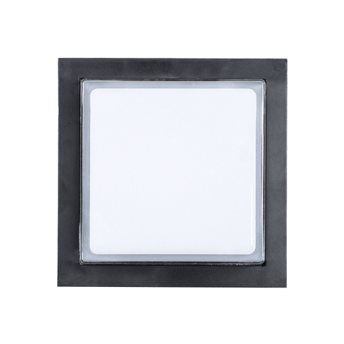 GLOBOSTAR® NEXUS 60767 Μοντέρνο Φωτιστικό Τοίχου - Απλίκα LED 10W 1050lm 120° AC 220-240V Αδιάβροχο IP65 Φυσικό Λευκό 4500K - Bridgelux SMD Chip - Μαύρο Ματ - Μ17 x Π17 x Υ9cm - 3 Χρόνια Εγγύηση