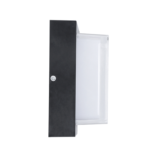 GLOBOSTAR® NEXUS 60767 Μοντέρνο Φωτιστικό Τοίχου - Απλίκα LED 10W 1050lm 120° AC 220-240V Αδιάβροχο IP65 Φυσικό Λευκό 4500K - Bridgelux SMD Chip - Μαύρο Ματ - Μ17 x Π17 x Υ9cm - 3 Χρόνια Εγγύηση