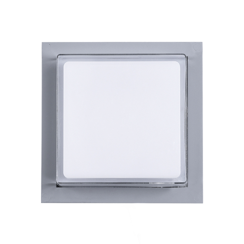 GLOBOSTAR® NEXUS 60768 Μοντέρνο Φωτιστικό Τοίχου - Απλίκα LED 10W 1050lm 120° AC 220-240V Αδιάβροχο IP65 Φυσικό Λευκό 4500K - Bridgelux SMD Chip - Γκρι - Μ17 x Π17 x Υ9cm - 3 Χρόνια Εγγύηση