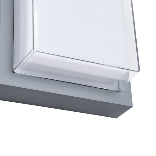 GLOBOSTAR® NEXUS 60768 Μοντέρνο Φωτιστικό Τοίχου - Απλίκα LED 10W 1050lm 120° AC 220-240V Αδιάβροχο IP65 Φυσικό Λευκό 4500K - Bridgelux SMD Chip - Γκρι - Μ17 x Π17 x Υ9cm - 3 Χρόνια Εγγύηση