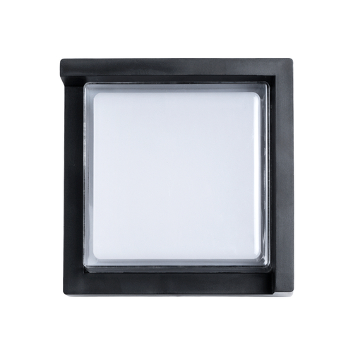 GLOBOSTAR® APEX 60770 Μοντέρνο Φωτιστικό Τοίχου - Απλίκα LED 10W 1050lm 120° AC 220-240V Αδιάβροχο IP65 Φυσικό Λευκό 4500K - Bridgelux SMD Chip - Μαύρο Ματ - Μ17 x Π17 x Υ9cm - 3 Χρόνια Εγγύηση