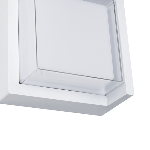 GLOBOSTAR® APEX 60772 Μοντέρνο Φωτιστικό Τοίχου - Απλίκα LED 10W 1050lm 120° AC 220-240V Αδιάβροχο IP65 Φυσικό Λευκό 4500K - Bridgelux SMD Chip - Λευκό Ματ - Μ17 x Π17 x Υ9cm - 3 Χρόνια Εγγύηση