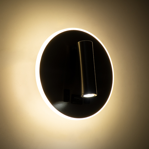 GLOBOSTAR® LADY-R 60941 Μοντέρνο Φωτιστικό Τοίχου - Απλίκα Ξενοδοχείου Reading Light με Φορτιστή USB 3A LED 6W 600lm 36° & 360° AC 220-240V IP20 Φυσικό Λευκό 4500K - Bridgelux COB Chip & TÜV SÜD Driver - Νίκελ Βούρτσας - Μ15 x Π15 x Υ17cm - 3 Χρόνια Εγγύηση