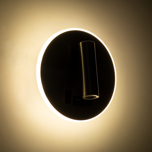 GLOBOSTAR® LADY-R 60941 Μοντέρνο Φωτιστικό Τοίχου - Απλίκα Ξενοδοχείου Reading Light με Φορτιστή USB 3A LED 6W 600lm 36° & 360° AC 220-240V IP20 Φυσικό Λευκό 4500K - Bridgelux COB Chip & TÜV SÜD Driver - Νίκελ Βούρτσας - Μ15 x Π15 x Υ17cm - 3 Χρόνια Εγγύηση