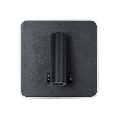 GLOBOSTAR® LADY-S 60942 Μοντέρνο Φωτιστικό Τοίχου - Απλίκα Ξενοδοχείου Reading Light με Φορτιστή USB 3A LED 6W 600lm 36° & 360° AC 220-240V IP20 Φυσικό Λευκό 4500K - Bridgelux COB Chip & TÜV SÜD Driver - Μαύρο Ματ - Μ15 x Π15 x Υ7cm - 3 Χρόνια Εγγύηση