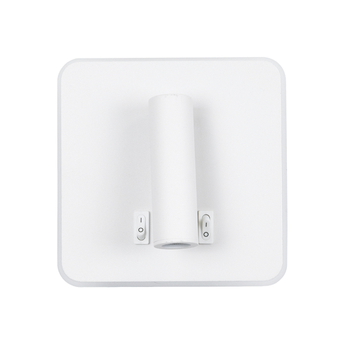 GLOBOSTAR® LADY-S 60943 Μοντέρνο Φωτιστικό Τοίχου - Απλίκα Ξενοδοχείου Reading Light με Φορτιστή USB 3A LED 6W 600lm 36° & 360° AC 220-240V IP20 Φυσικό Λευκό 4500K - Bridgelux COB Chip & TÜV SÜD Driver - Λευκό Ματ - Μ15 x Π15 x Υ7cm - 3 Χρόνια Εγγύηση