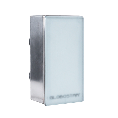 GloboStar® CYBOLITHOS 60952 Χωνευτό Φωτιστικό Σποτ Δαπέδου LED 4W 400lm 120° DC 24V Αδιάβροχο IP68 IK06 Μ20 x Π10 x Υ8cm Μπλε Dimmable - Tempered Γαλακτερό Γυαλί & Ανοξείδωτο Ατσάλι - Bridgelux Chip - 3 Χρόνια Εγγύηση