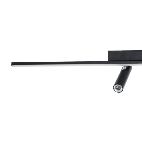 GLOBOSTAR® BARETTI 61226 Μοντέρνο Φωτιστικό Οροφής LED 24W 2688lm 160° & 45° AC 220-240V IP20 Ρυθμιζόμενο Λευκό CCT με On/Off 2700K/4500K/6000K - Lumileds SMD Chip - Μαύρο Ματ - Μ80 x Π5 x Υ15cm - 3 Χρόνια Εγγύηση