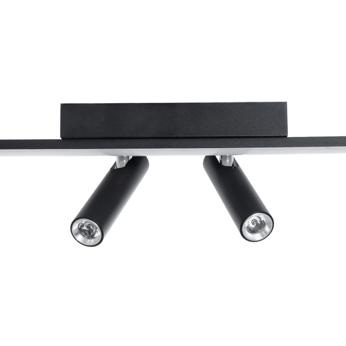 GLOBOSTAR® BARETTI 61226 Μοντέρνο Φωτιστικό Οροφής LED 24W 2688lm 160° & 45° AC 220-240V IP20 Ρυθμιζόμενο Λευκό CCT με On/Off 2700K/4500K/6000K - Lumileds SMD Chip - Μαύρο Ματ - Μ80 x Π5 x Υ15cm - 3 Χρόνια Εγγύηση