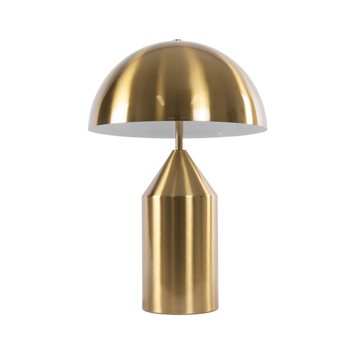 GloboStar® URANUS-M 61455 Μοντέρνο Επιτραπέζιο Φωτιστικό Πορτατίφ Δίφωτο 2 x E27 IP20 Χρυσό & Λευκό Μέταλλο - Μ35 x Π35 x Υ54cm