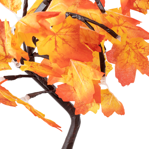 GLOBOSTAR® TREEDECO 71586 Μοντέρνο Επιτραπέζιο Φωτιστικό Πορτατίφ LED 2W 100lm 200° DC 5V με USB 2.0 IP20 Θερμό Λευκό 2700K - Πορτοκαλί & Καφέ - Μ30 x Π30 x Υ41cm - 2 Χρόνια Εγγύηση