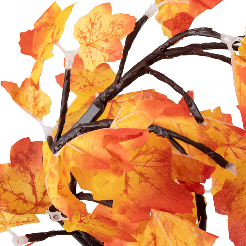 GLOBOSTAR® TREEDECO 71586 Μοντέρνο Επιτραπέζιο Φωτιστικό Πορτατίφ LED 2W 100lm 200° DC 5V με USB 2.0 IP20 Θερμό Λευκό 2700K - Πορτοκαλί & Καφέ - Μ30 x Π30 x Υ41cm - 2 Χρόνια Εγγύηση