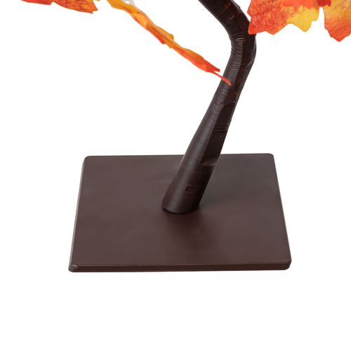 GLOBOSTAR® TREEDECO 71586 Μοντέρνο Επιτραπέζιο Φωτιστικό Πορτατίφ LED 2W 100lm 200° DC 5V με USB 2.0 IP20 Θερμό Λευκό 2700K - Πορτοκαλί & Καφέ - Μ30 x Π30 x Υ41cm - 2 Χρόνια Εγγύηση