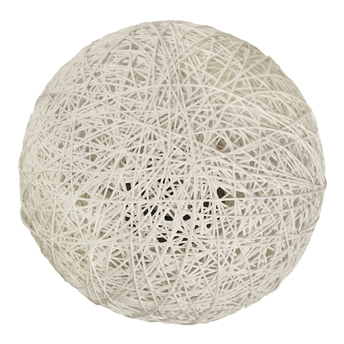 GloboStar® OCEANA 01417 Μοντέρνο Επιτραπέζιο Φωτιστικό Πορτατίφ Μονόφωτο 1 x E27 IP20 Λευκό Ρατάν με Μπεζ Ξύλο - M20 x Π20 x Υ22cm