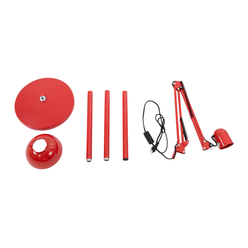 GLOBOSTAR® AUDREY 01470 Vintage Επιδαπέδιο Φωτιστικό με Ντουί 1 x E27 AC 220-240V IP20 - Κόκκινο - Μ15 x Π15 x Υ190cm