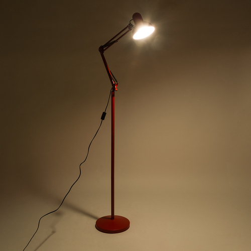 GLOBOSTAR® AUDREY 01470 Vintage Επιδαπέδιο Φωτιστικό με Ντουί 1 x E27 AC 220-240V IP20 - Κόκκινο - Μ15 x Π15 x Υ190cm