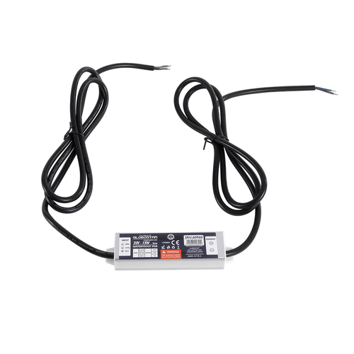 GloboStar® 60960 Αδιάβροχο Τροφοδοτικό SELV για Προϊόντα Φωτισμού LED 15W 0.625A - AC 220-240V σε DC 24V με 1.2m VDE Καλώδιο Παροχής & Εξόδου Τροφοδοσίας - Αδιάβροχο IP68 - M12 x W3 x H2cm  - 3 Χρόνια Εγγύηση