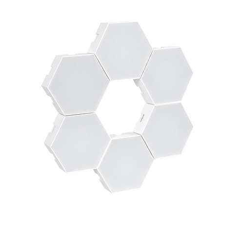 GloboStar® DIGIOCTA 90448 Σετ 6 Ψηφιακων LED RGB Φωτιστικών Κυψελών με Ψηφιακό Controller με WiFi Smart APP & Ασύρματο Χειριστήριο RF 2.4Ghz - LED SMD 5050 9W/Σετ 84PIXEL/Σετ 720lm/Σετ 120° DC 5V με USB 2.0 IP20 Πολύχρωμο RGB - Dimmable - Μ10.5 x Π10.5 x Υ3cm Ανά Κυψέλη - 2 Χρόνια Εγγύηση