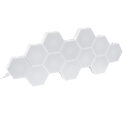 GloboStar® DIGIOCTA 90449 Σετ 12 Ψηφιακων LED RGB Φωτιστικών Κυψελών με Ψηφιακό Controller με WiFi Smart APP & Ασύρματο Χειριστήριο RF 2.4Ghz - LED SMD 5050 18W/Σετ 168PIXEL/Σετ 1440lm/Σετ 120° DC 5V με USB 2.0 IP20 Πολύχρωμο RGB - Dimmable - Μ10.5 x Π10.5 x Υ3cm Ανά Κυψέλη - 2 Χρόνια Εγγύηση