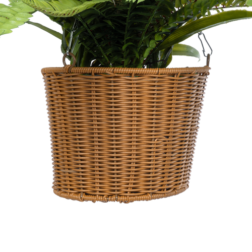 GloboStar® Artificial Garden FERN HANGING BOUQUET PLANT 20629 Τεχνητό Κρεμαστό Διακοσμητικό Φυτό Φτέρης  Y56cm
