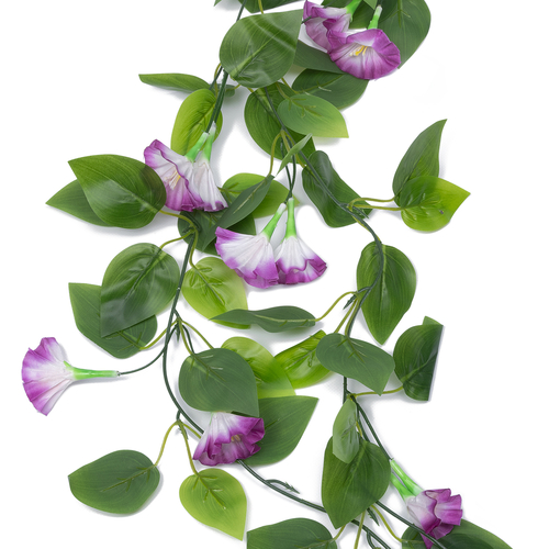 GloboStar® Artificial Garden MORNING GLORY GARLAND 21152 Τεχνητή Διακοσμητική Γυρλάντα Ορτανσίας Φ20 x Υ230cm Σετ 2 τεμαχίων