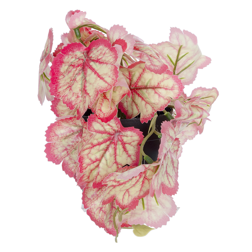 GloboStar® Artificial Garden RED BEGONIA PLANT 20948 Διακοσμητικό Φυτό Κόκκινη Βιγόνια Φ23 x Υ16cm