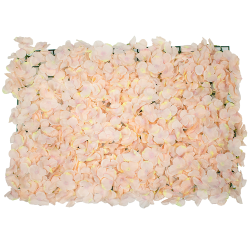 GloboStar® 78327 Συνθετικό Πάνελ Λουλουδιών - Κάθετος Κήπος Άγρια Ορτανσία Σομόν Μ60 x Υ40 x Π5cm