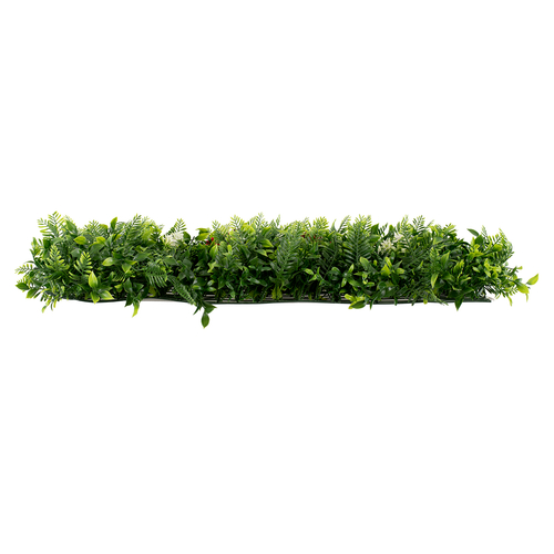 GLOBOSTAR® FERN 78407 Τεχνητό Πάνελ Φυλλωσιάς / Κάθετος Κήπος Ίληξ, Νάνος Φτέρη, Κοράλι & Κουφέα - Πράσινο - Μ60 x Π10 x Υ40cm
