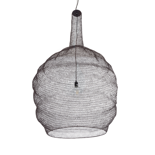 GLOBOSTAR® KENTUCKY 01887 Vintage Κρεμαστό Φωτιστικό Οροφής με Ντουί 1 x E27 AC 220-240V IP20 - Καφέ - Μ90 x Π90 x Υ150cm