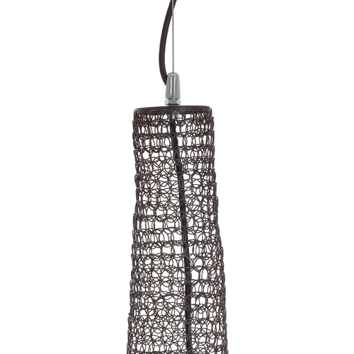 GLOBOSTAR® KENTUCKY 01887 Vintage Κρεμαστό Φωτιστικό Οροφής με Ντουί 1 x E27 AC 220-240V IP20 - Καφέ - Μ90 x Π90 x Υ150cm