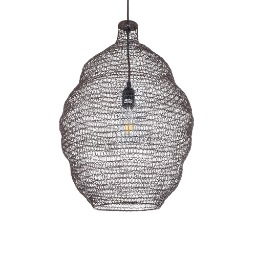 GLOBOSTAR® KENTUCKY 01899 Vintage Κρεμαστό Φωτιστικό Οροφής με Ντουί 1 x E27 AC 220-240V IP20 - Καφέ - Μ40 x Π40 x Y60cm