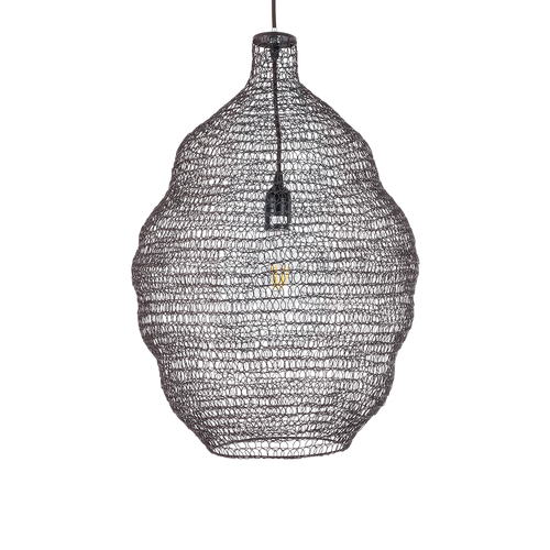 GLOBOSTAR® KENTUCKY 01899 Vintage Κρεμαστό Φωτιστικό Οροφής με Ντουί 1 x E27 AC 220-240V IP20 - Καφέ - Μ40 x Π40 x Y60cm