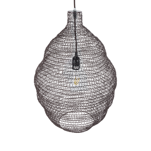 GLOBOSTAR® KENTUCKY 01899 Vintage Κρεμαστό Φωτιστικό Οροφής με Ντουί 1 x E27 AC 220-240V IP20 - Καφέ - Μ40 x Π40 x Y60cm