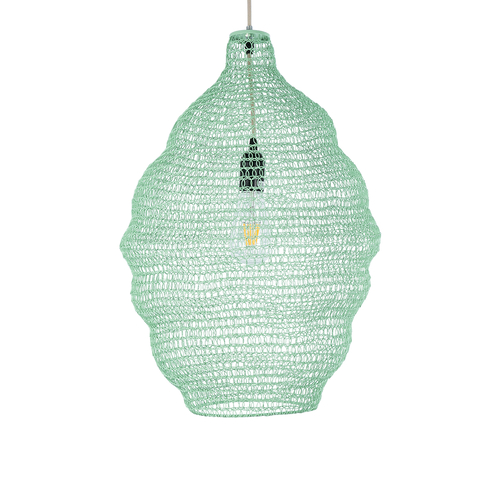 GLOBOSTAR® KENTUCKY 01900 Vintage Κρεμαστό Φωτιστικό Οροφής με Ντουί 1 x E27 AC 220-240V IP20 - Τιρκουάζ - Μ40 x Π40 x Y60cm