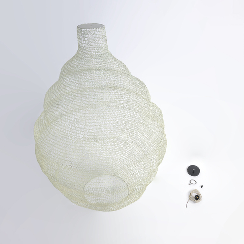 GLOBOSTAR® KENTUCKY 01901 Vintage Κρεμαστό Φωτιστικό Οροφής με Ντουί 1 x E27 AC 220-240V IP20 - Λευκό - Μ80 x Π80 x Y110cm