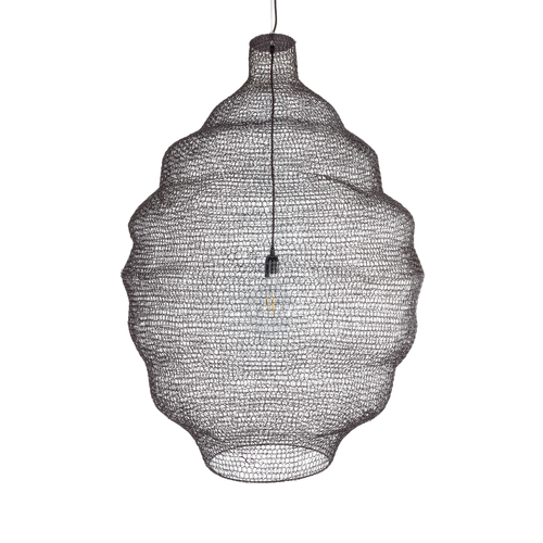 GLOBOSTAR® KENTUCKY 01902 Vintage Κρεμαστό Φωτιστικό Οροφής με Ντουί 1 x E27 AC 220-240V IP20 - Καφέ - Μ80 x Π80 x Y110cm