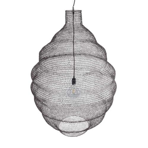 GLOBOSTAR® KENTUCKY 01902 Vintage Κρεμαστό Φωτιστικό Οροφής με Ντουί 1 x E27 AC 220-240V IP20 - Καφέ - Μ80 x Π80 x Y110cm