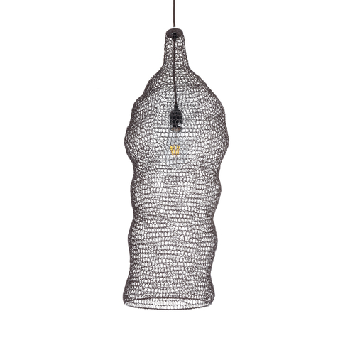 GLOBOSTAR® KENTUCKY 01905 Vintage Κρεμαστό Φωτιστικό Οροφής με Ντουί 1 x E27 AC 220-240V IP20 - Καφέ - Μ30 x Π30 x Y80cm