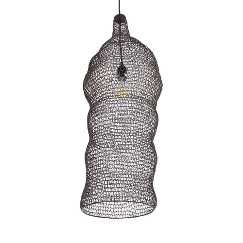 GLOBOSTAR® KENTUCKY 01905 Vintage Κρεμαστό Φωτιστικό Οροφής με Ντουί 1 x E27 AC 220-240V IP20 - Καφέ - Μ30 x Π30 x Y80cm