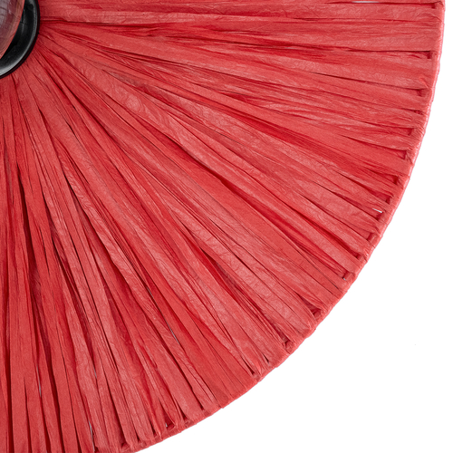 GLOBOSTAR® COLOMBO 02281 Boho Φωτιστικό Τοίχου - Απλίκα με Ντουί 1 x E27 AC 220-240V IP20 - Κόκκινο - Μ40 x Π40 x Υ9cm